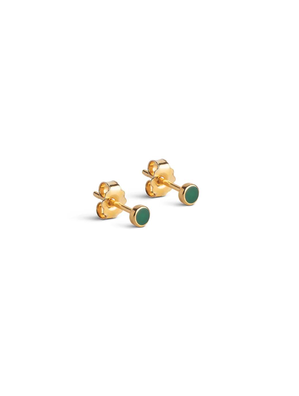 ENAMEL Copenhagen Enamel Dot Stud Petrol Green
