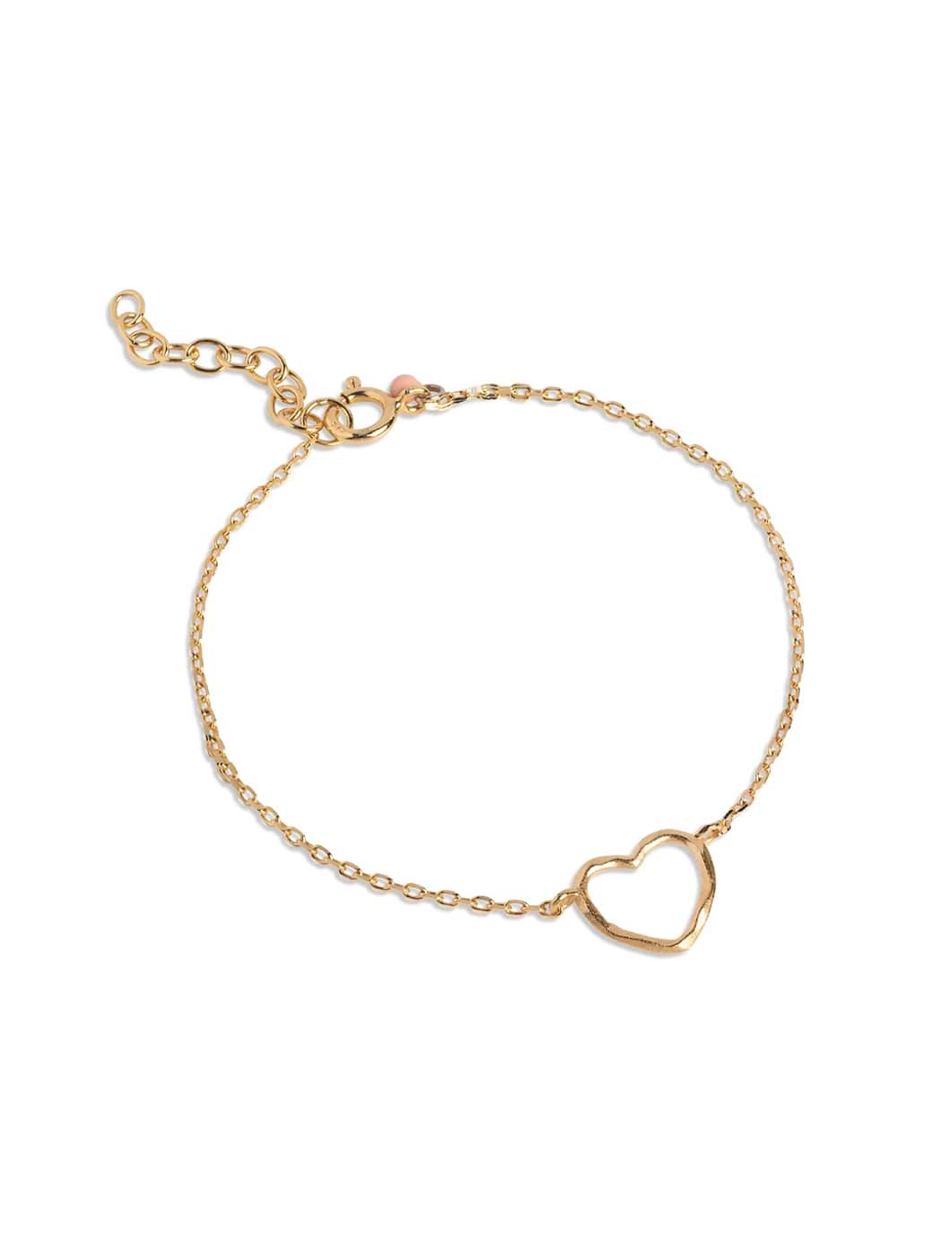 ENAMEL Copenhagen Organic Heart Bracelet Gold Plated