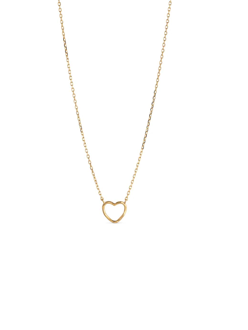 ENAMEL Copenhagen Organic Heart Necklace Gold Plated