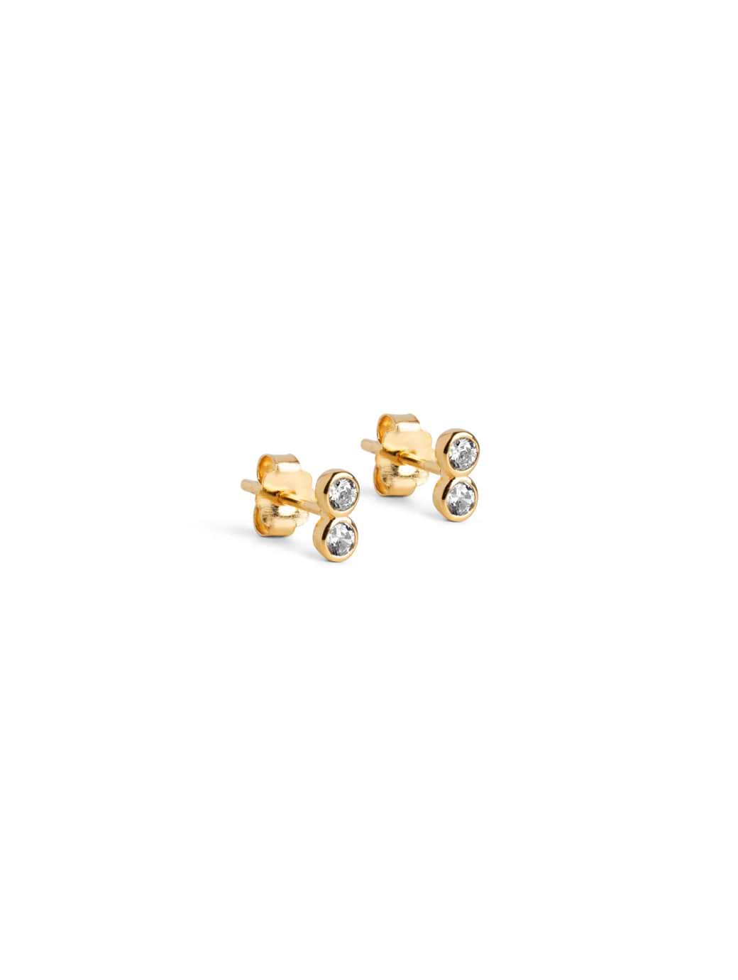 ENAMEL Copenhagen Twin CZ Studs Clear