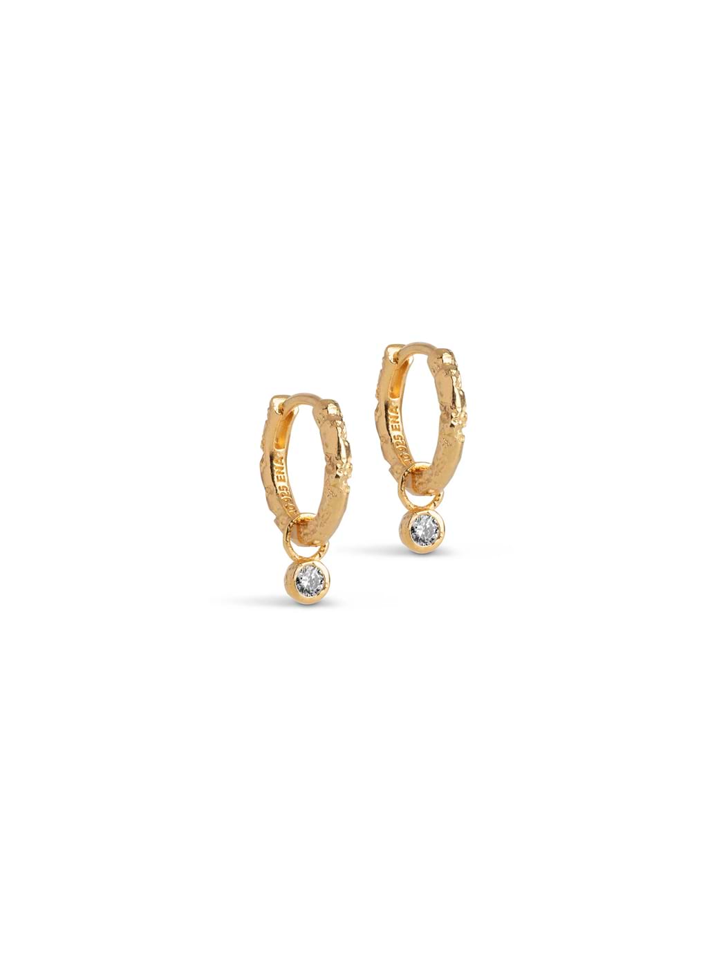 Enamel Copenhagen Women's Belle CZ Hoops White