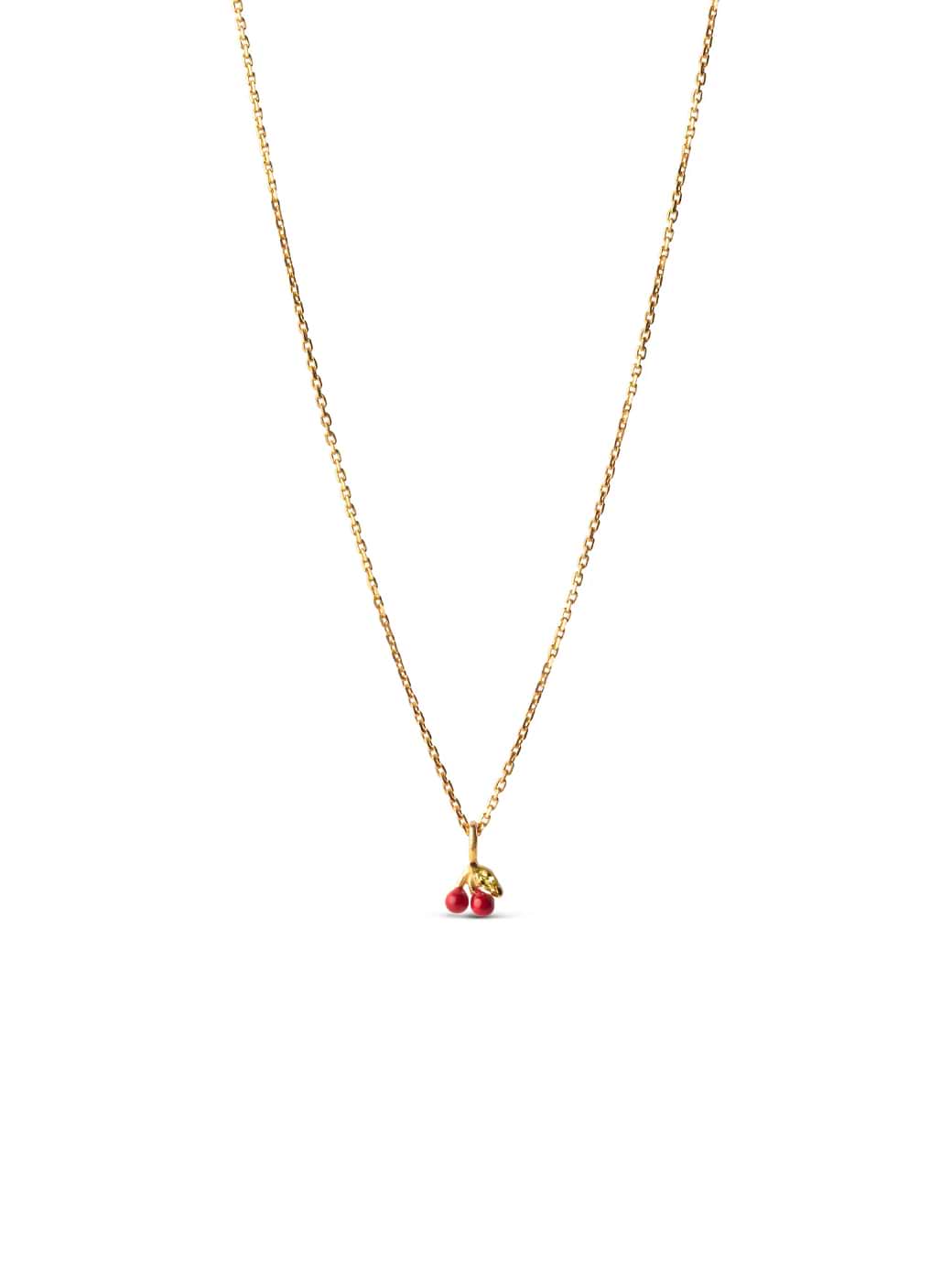 Enamel Copenhagen Women's Cherry Necklace Red