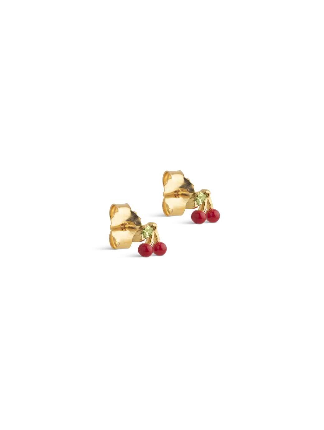 Enamel Copenhagen Women's Cherry Studs Red