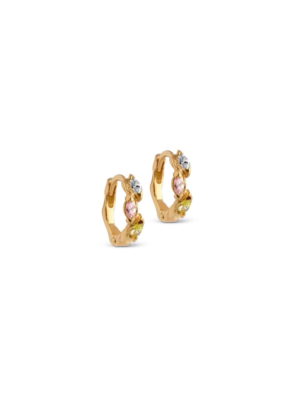 Enamel Copenhagen Women's Laia Hoops Pink/Green