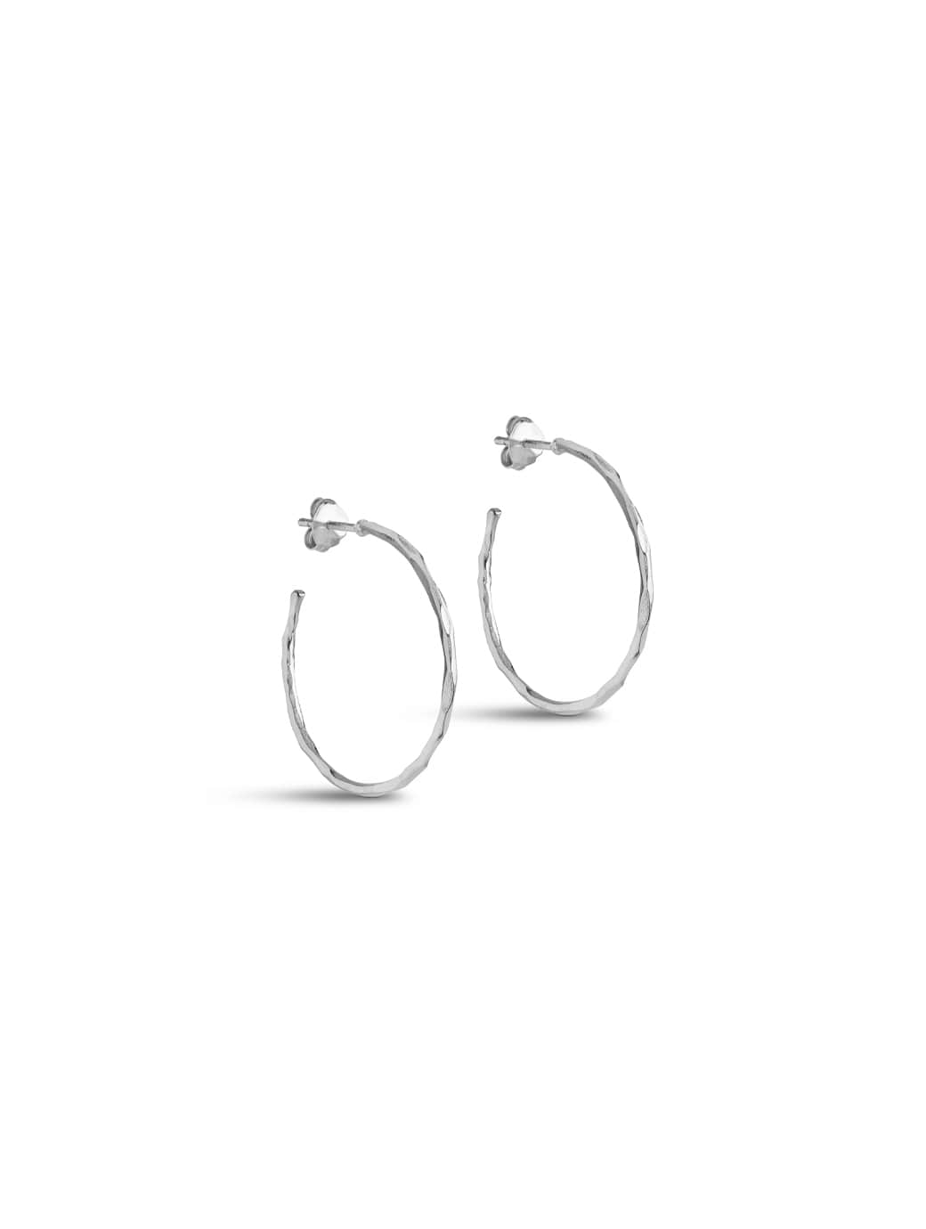 Enamel Copenhagen Women's Organic Arena Medium Hoops Silver