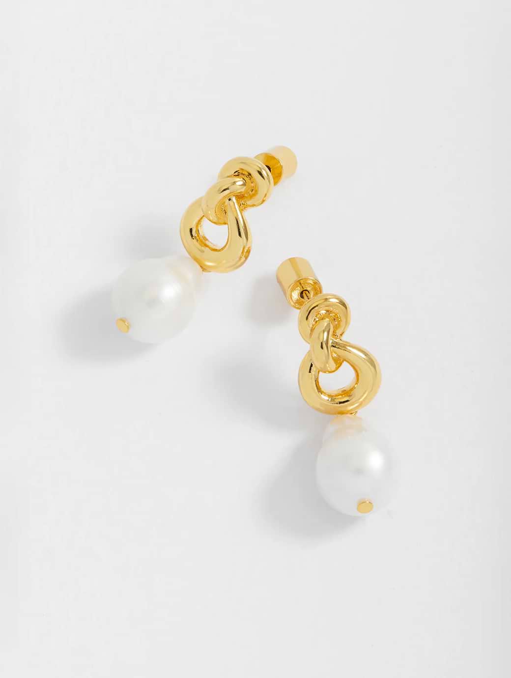 Estella Bartlett Knot And Pearl Drop Earring Gold Plated