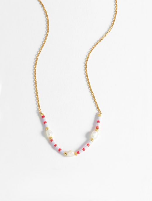 Estella Bartlett Miyuki & Pearl Necklace Gold Plated