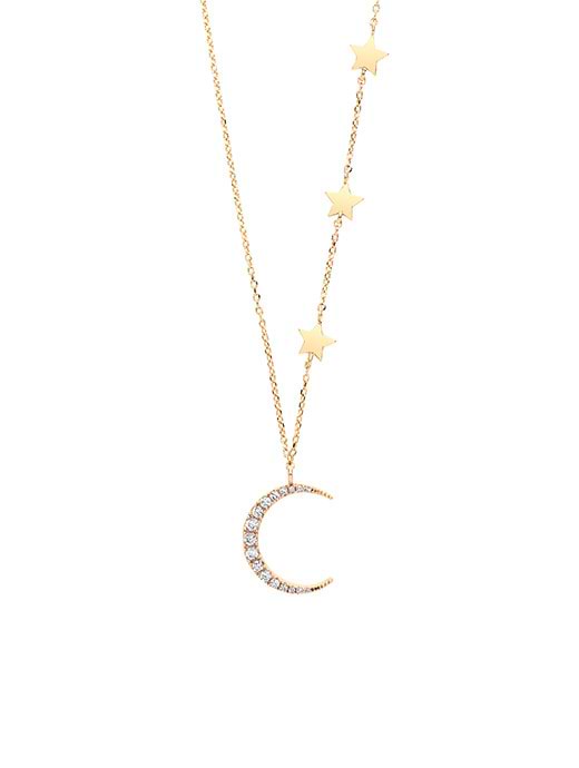 Estella Bartlett Moon and Stars Necklace Gold Plated