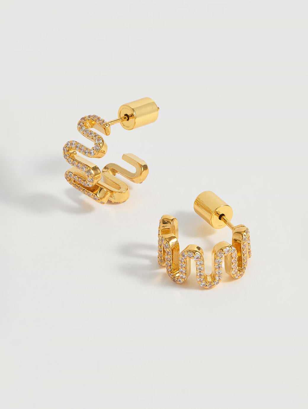 Estella Bartlett Swirl Hoop Earrings Gold Plated