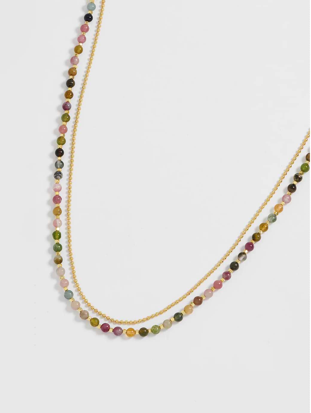 Estella Bartlett Tourmaline Double Necklace Gold Plated