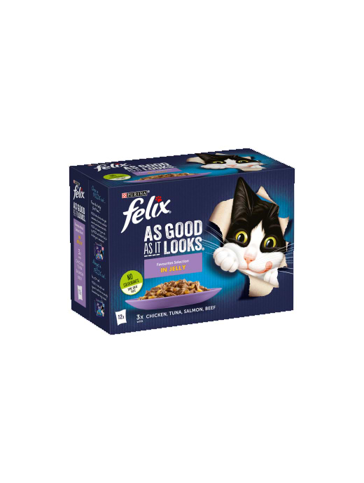 Felix As Good As It Looks Favourites Selection in Jelly Wet Cat Food 12 x 100g