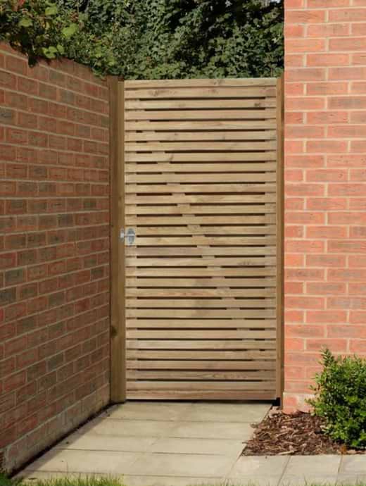 Forest Garden Double Slatted Gate 6ft