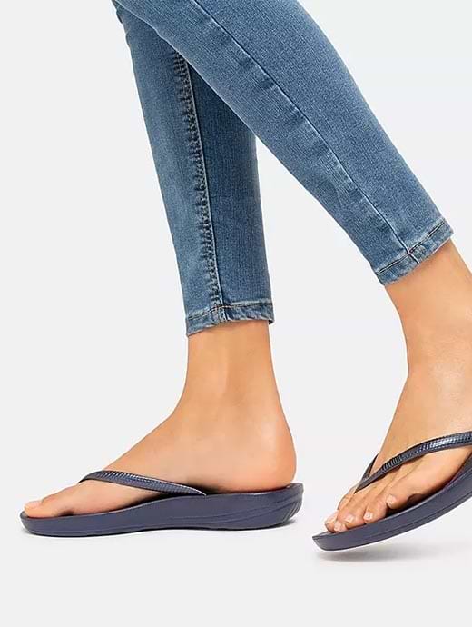 Fitflop Iqushion Ergonomic Flip Flops Midnight Navy