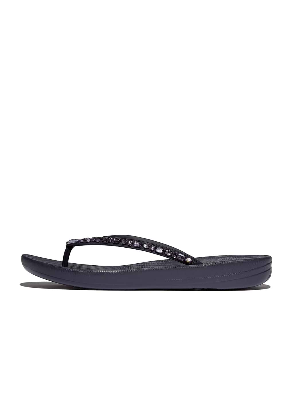Fitflop Women's iQushion Multi-Crystal Ergonomic Flip-Flops Midnight Navy