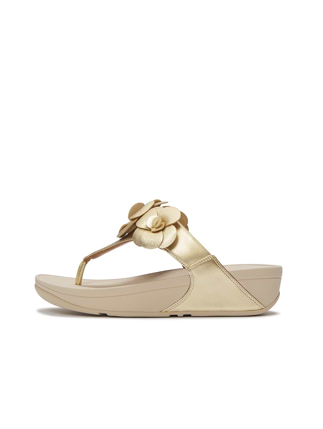 FitFlop Women's Lulu Flower Toe-Post Sandals Platino