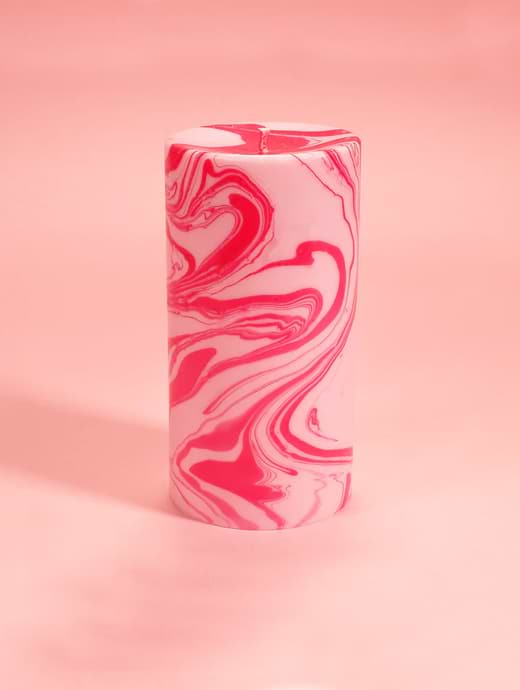 Flamingo Candles Loverdose Marble Pillar Candle