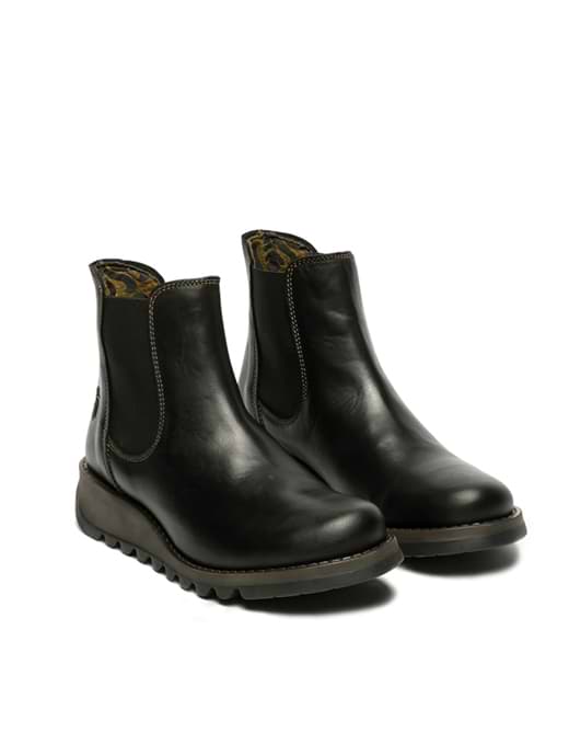 Fly London Women's Salv Pull On Rug Boot Black 