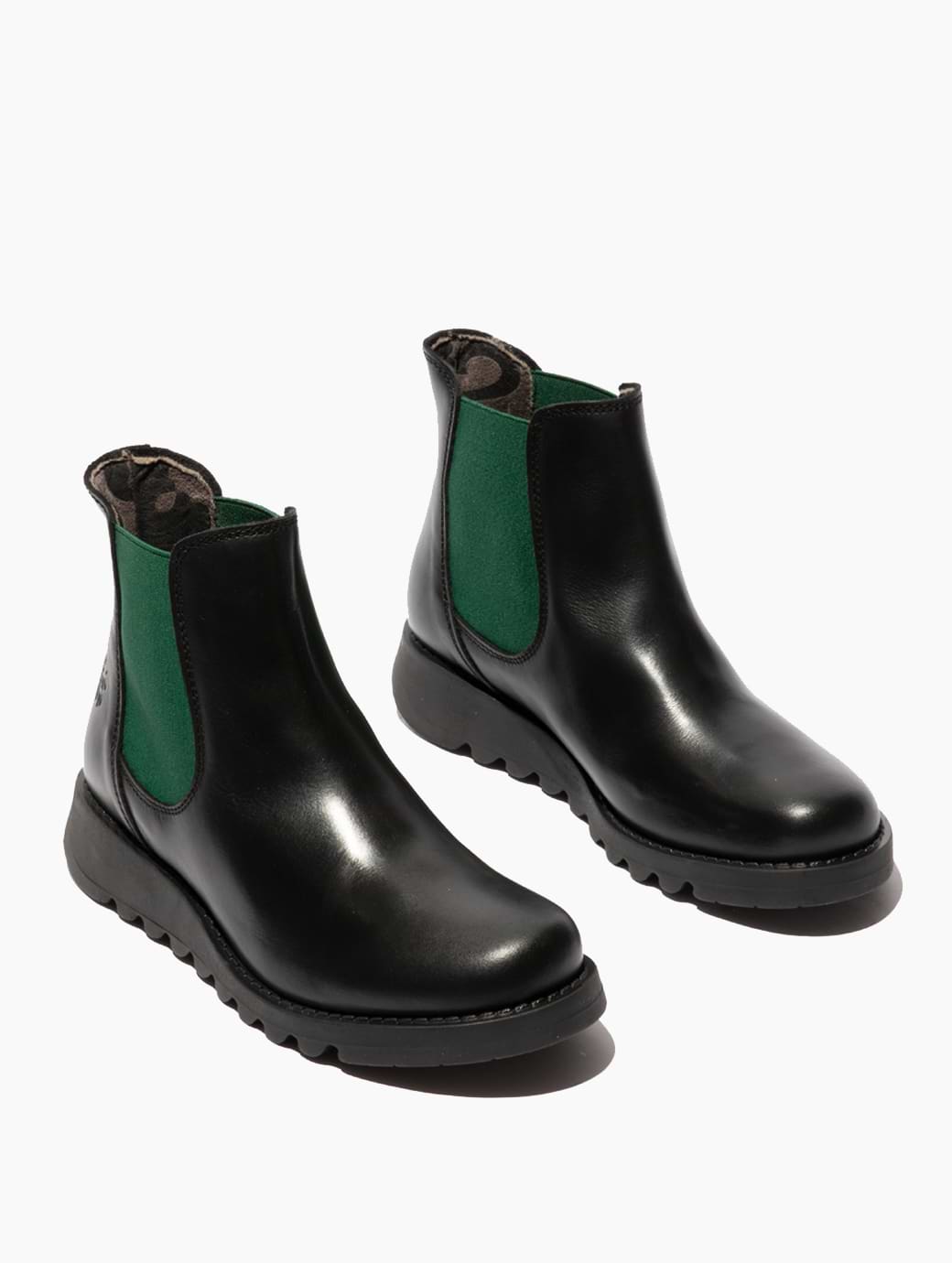Fly London Women's Salv Pull On Rug Boot Black/Teal