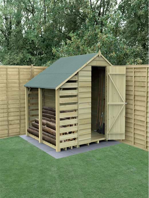 Forest Garden 4LIFE Apex Shed 5x7 - Single Door - 2 Window