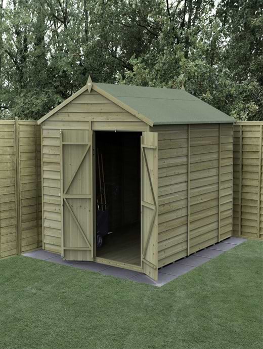 Forest Garden 4LIFE Apex Shed 8x10 - Double Door - No Window