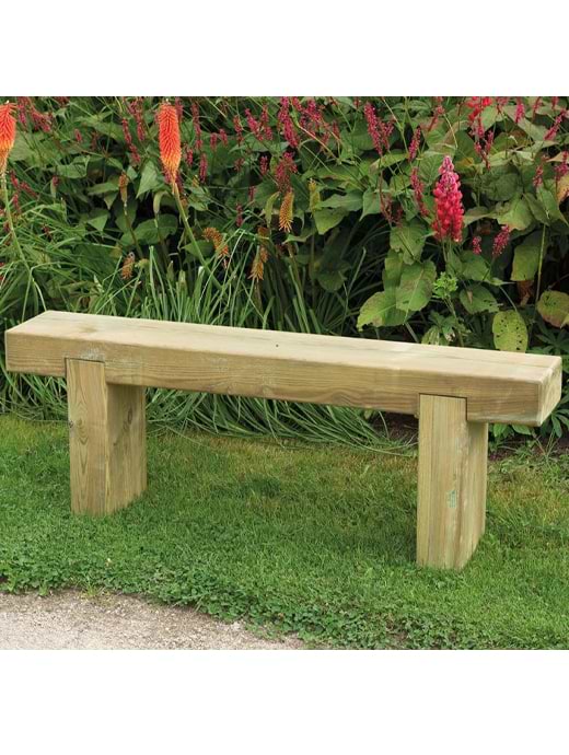 Forest Garden Single Sleeper Bench 1.2m