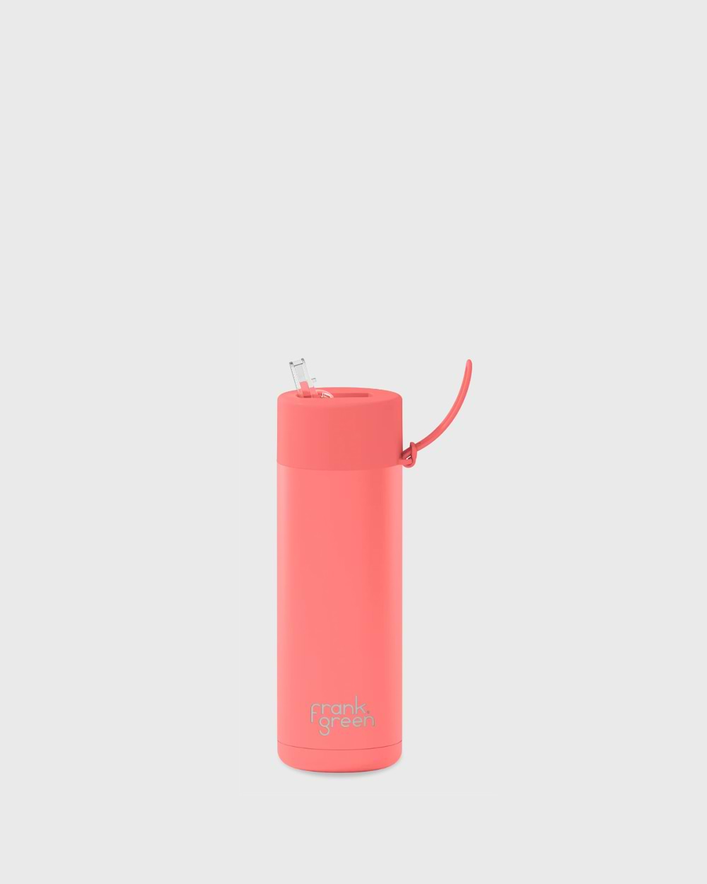 Frank Green 20oz Stainless Steel Ceramic Reusable Bottle with Straw Lid Sweet Peach