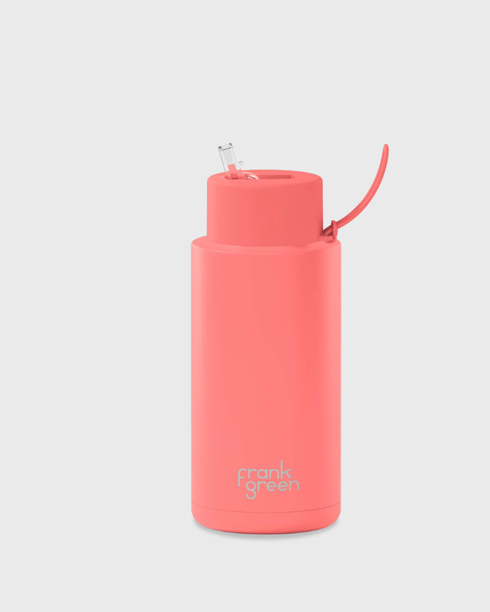Frank Green 34oz Stainless Steel Ceramic Reusable Bottle with Straw Lid Sweet Peach