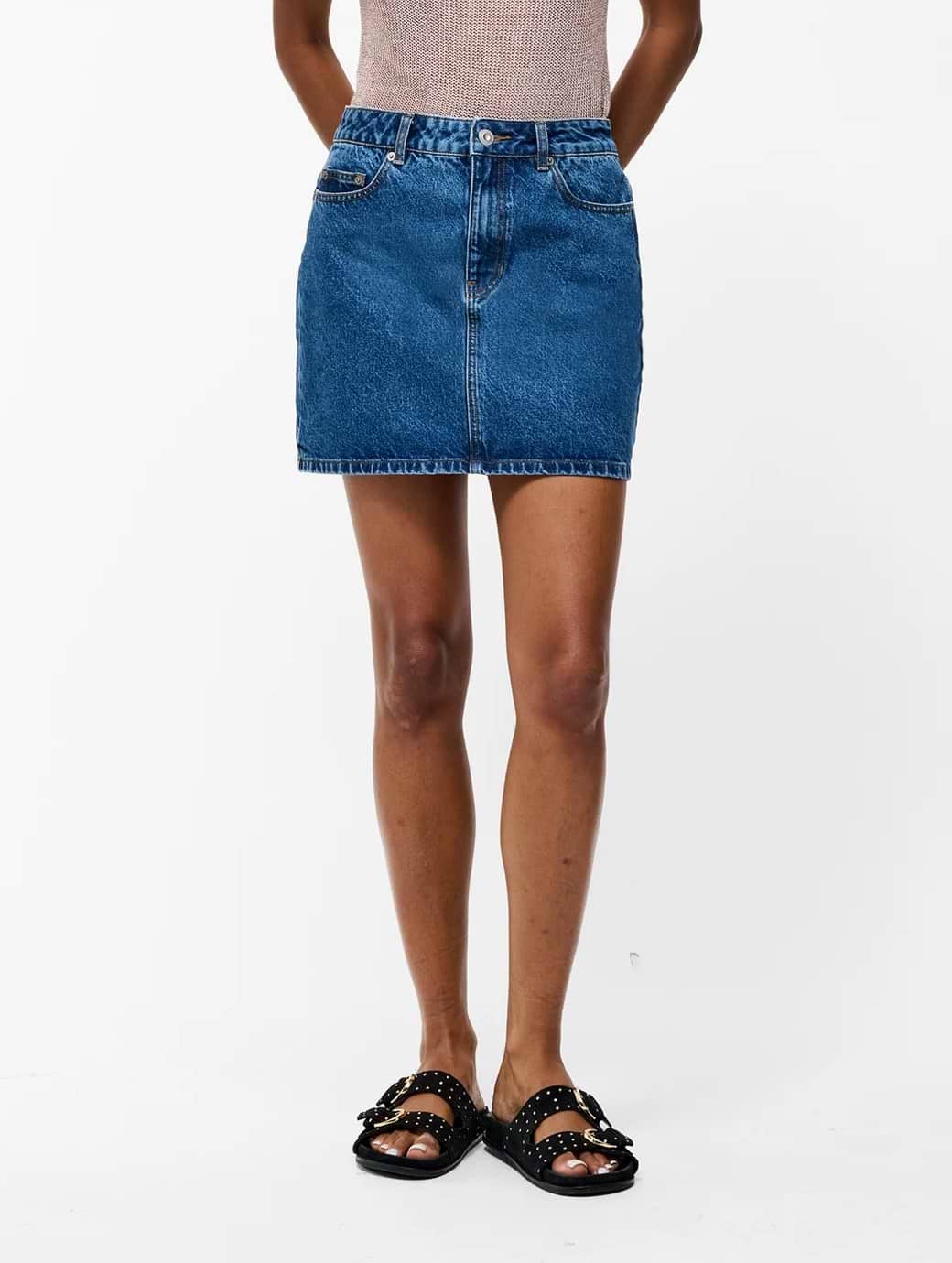 French Connection Dallas Denim Mini Skirt Vintage