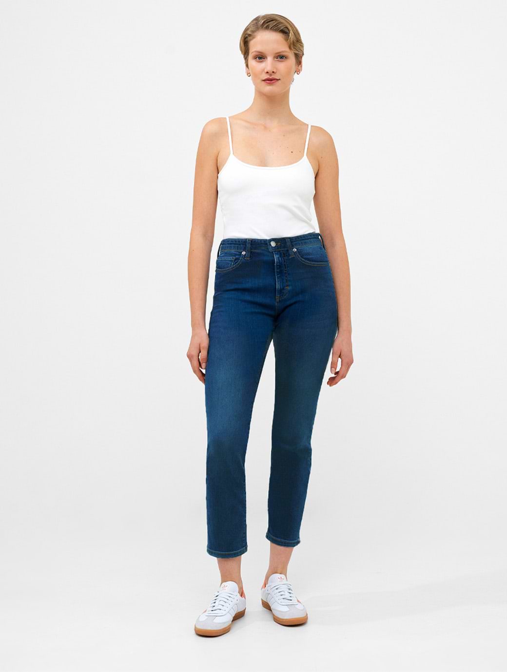 french connection cigarette trousers French Connection Stretch Cigarette Trousers Ankle Mid Wash