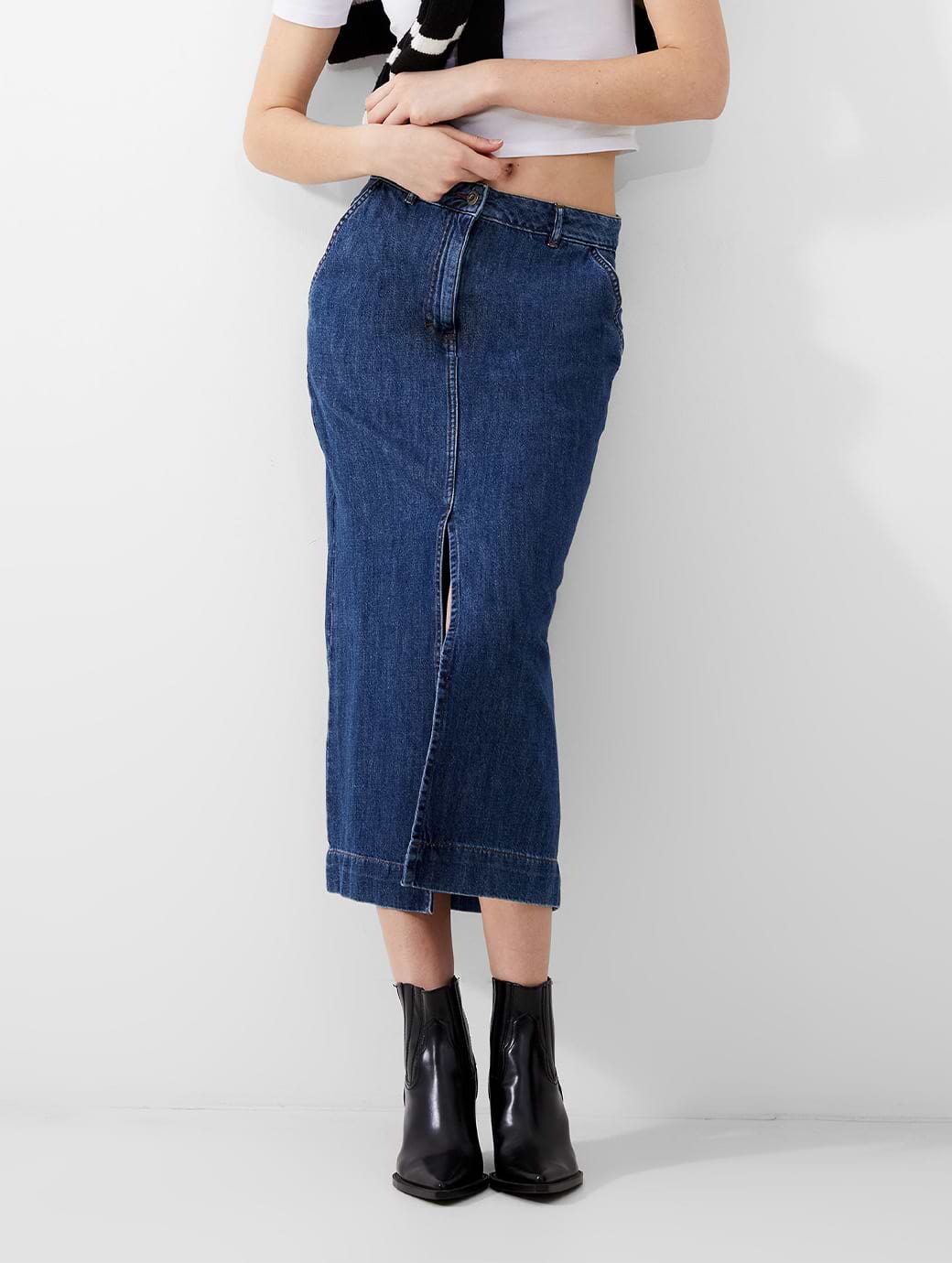 French Connection Women's Denver Midaxi Skirt Vintage