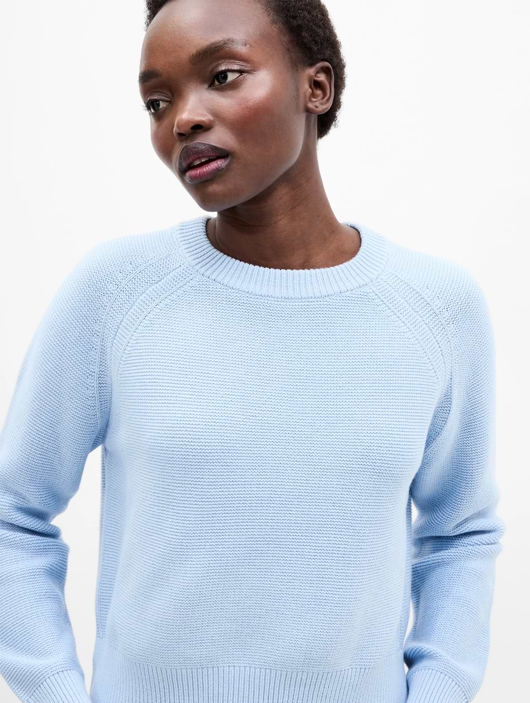 French Connection Women's Lily Mozart Crew Neck Jumper Arctic Blue