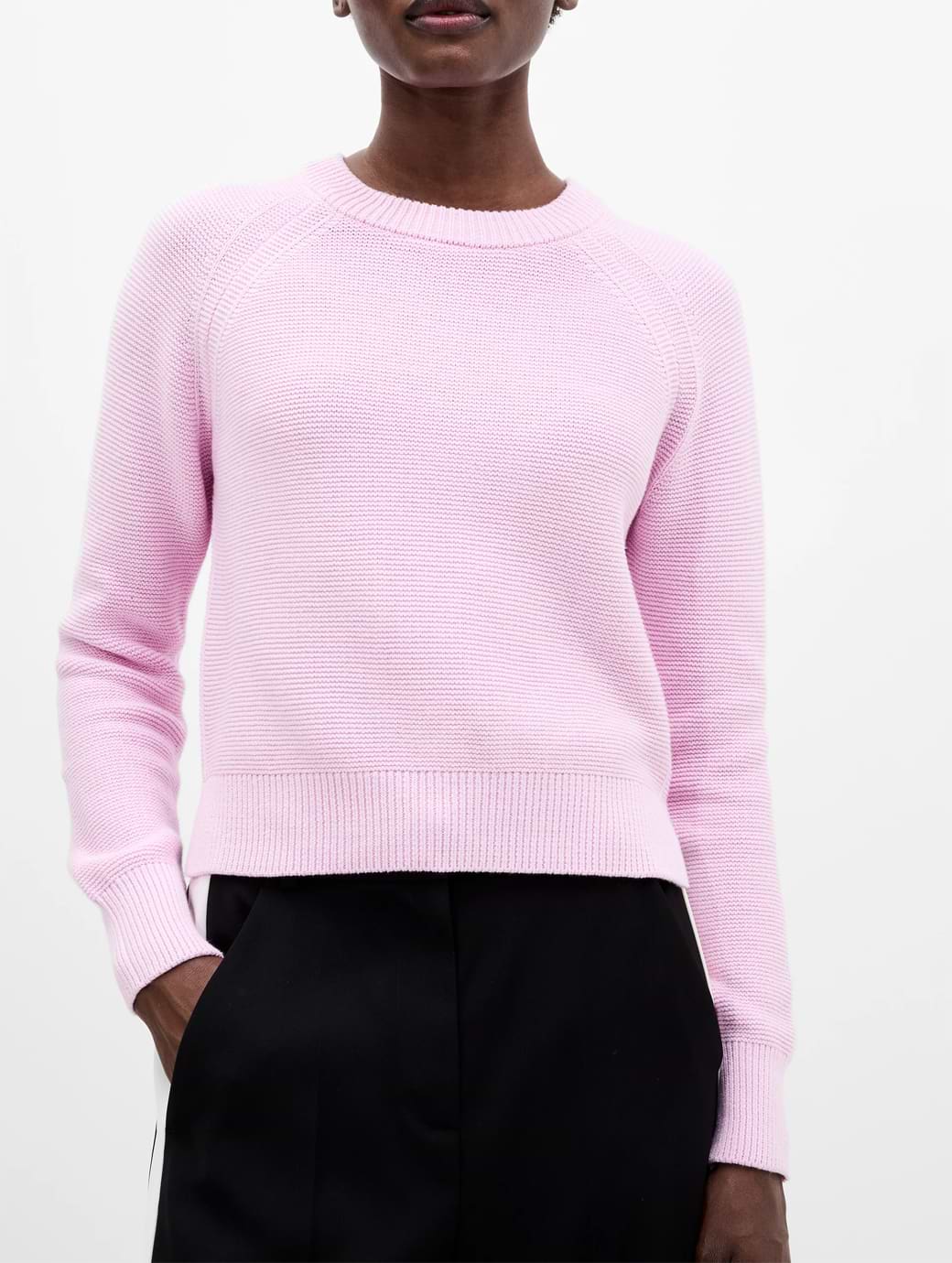 French Connection Women's Lily Mozart Crew Neck Jumper Violet Pink