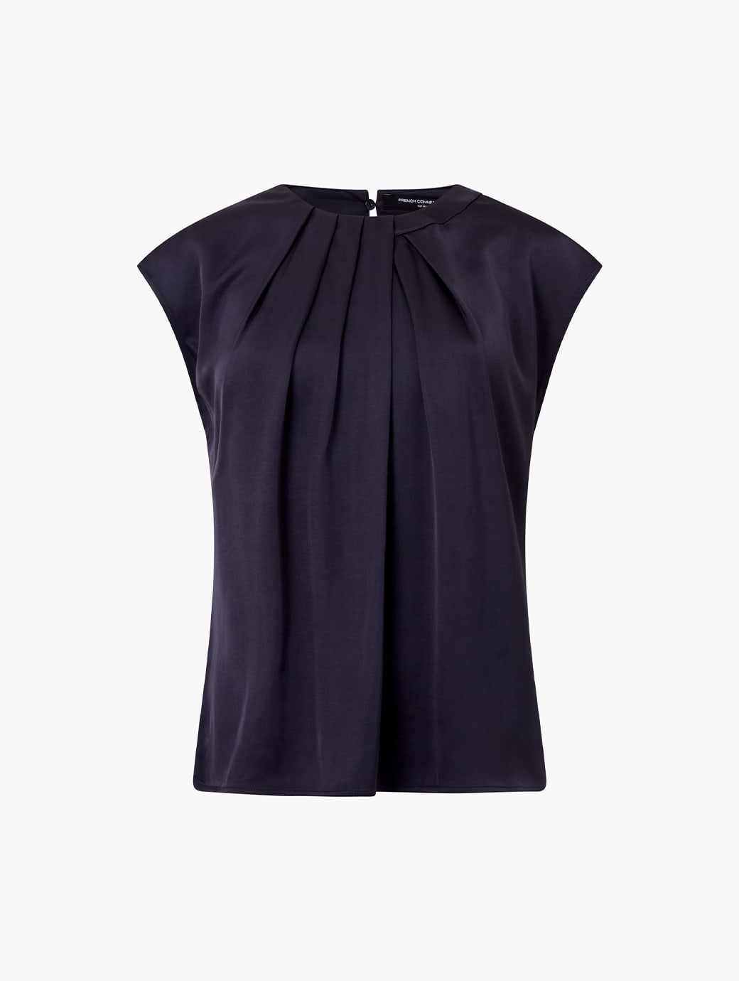 French Connection Women's Sera Satin Sleeveless Blouse Navy