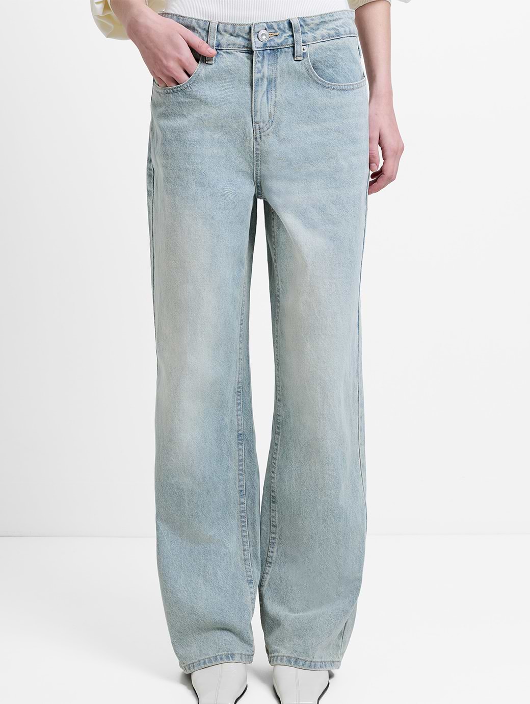 French Connection Women's Dallas Denim Straight Leg Jean Blue