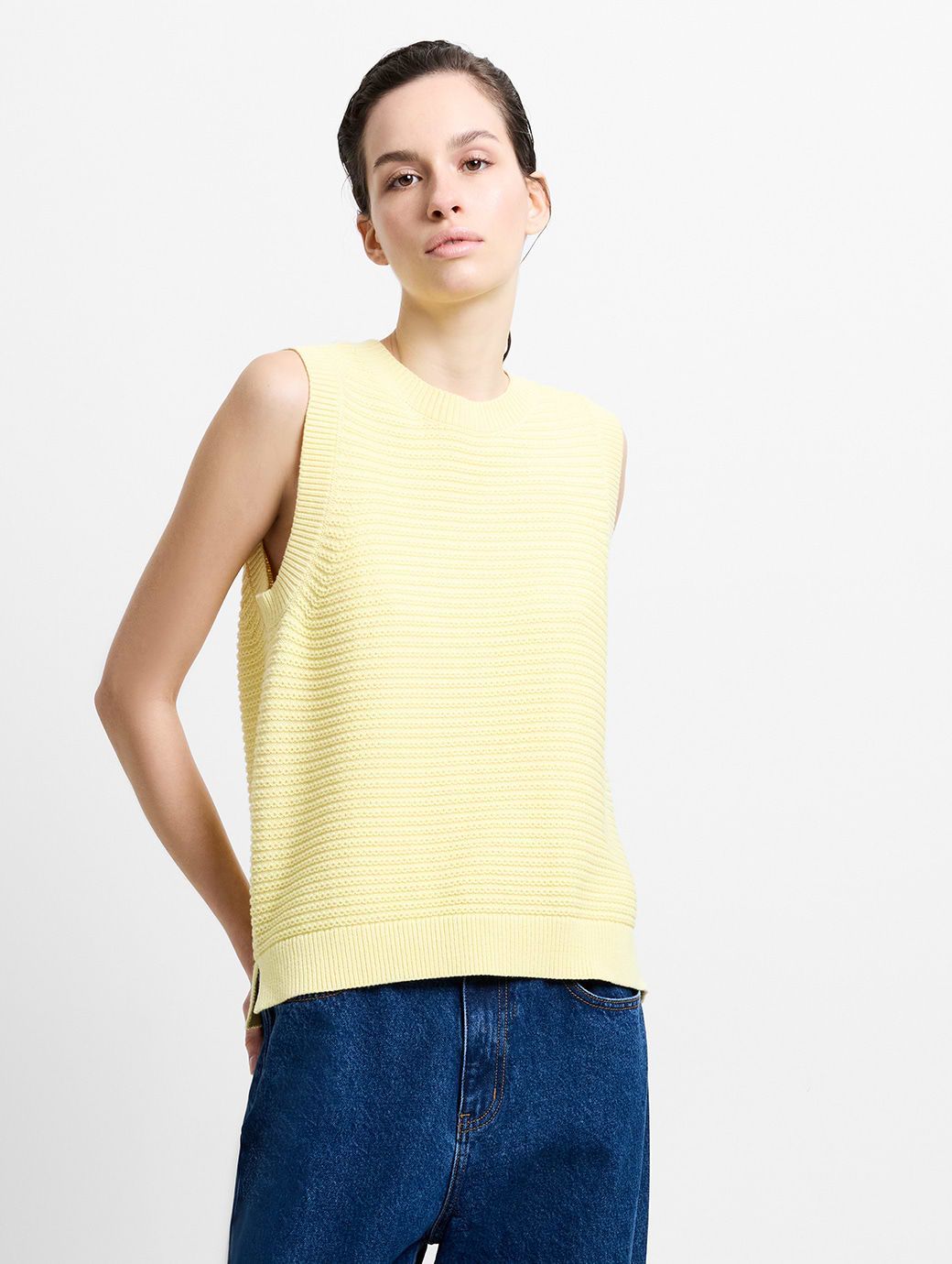 French Connection Women's Lily Mozart Tank Top Mellow Yellow