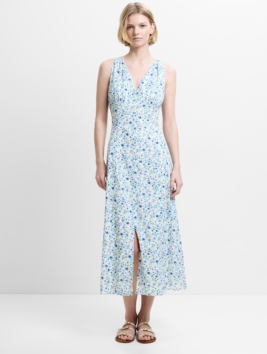 French Connection Women's Birdie Linen Blend Mini Dress