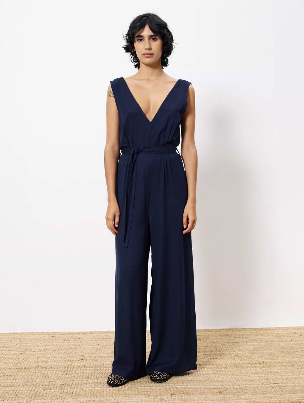 Frnch Women's Pakize Jumpsuit Navy Blue 