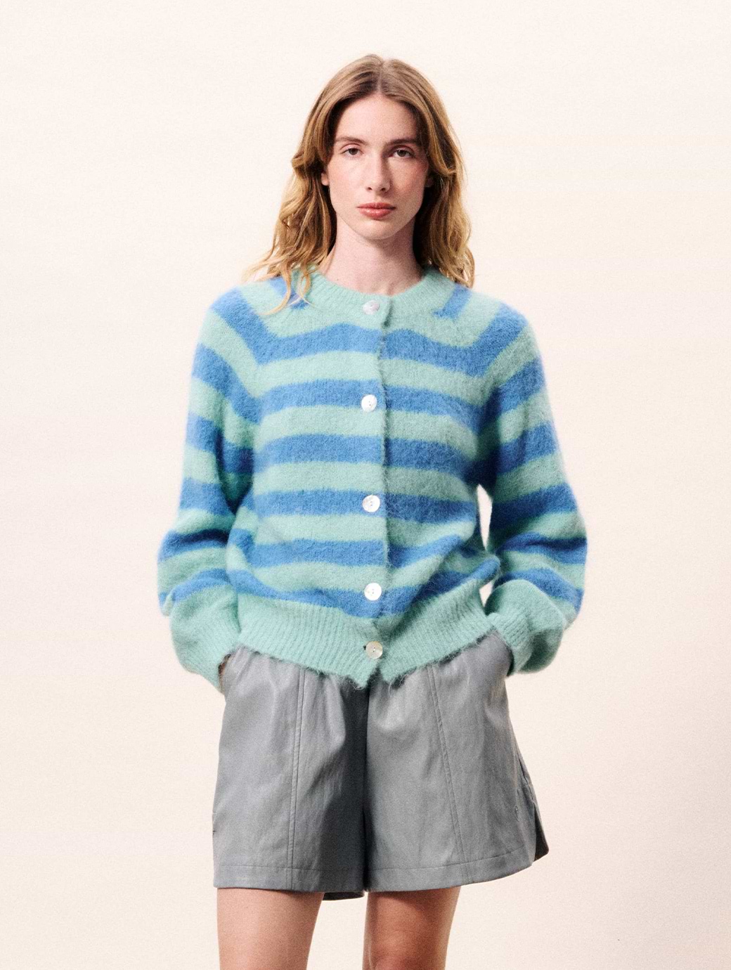 FRNCH Women's Azur Cardigan Sky Blue