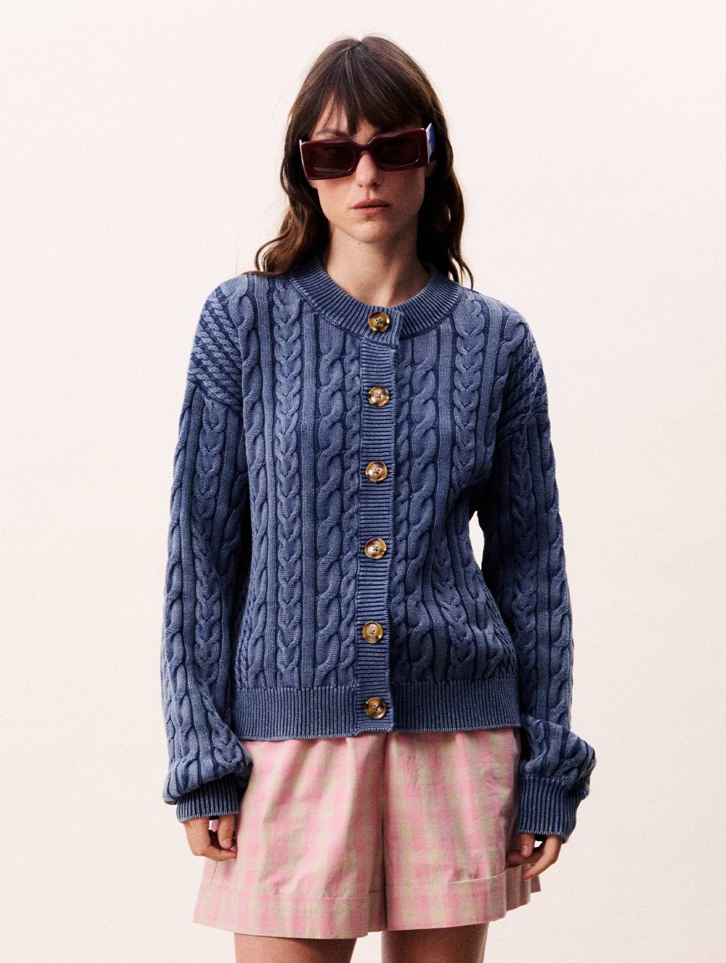 FRNCH Women's Janet Cardigan Denim Blue