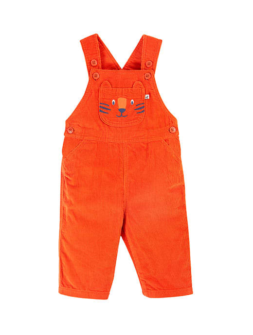 Frugi Durgan Cord Dungaree Bonfire/Tiger