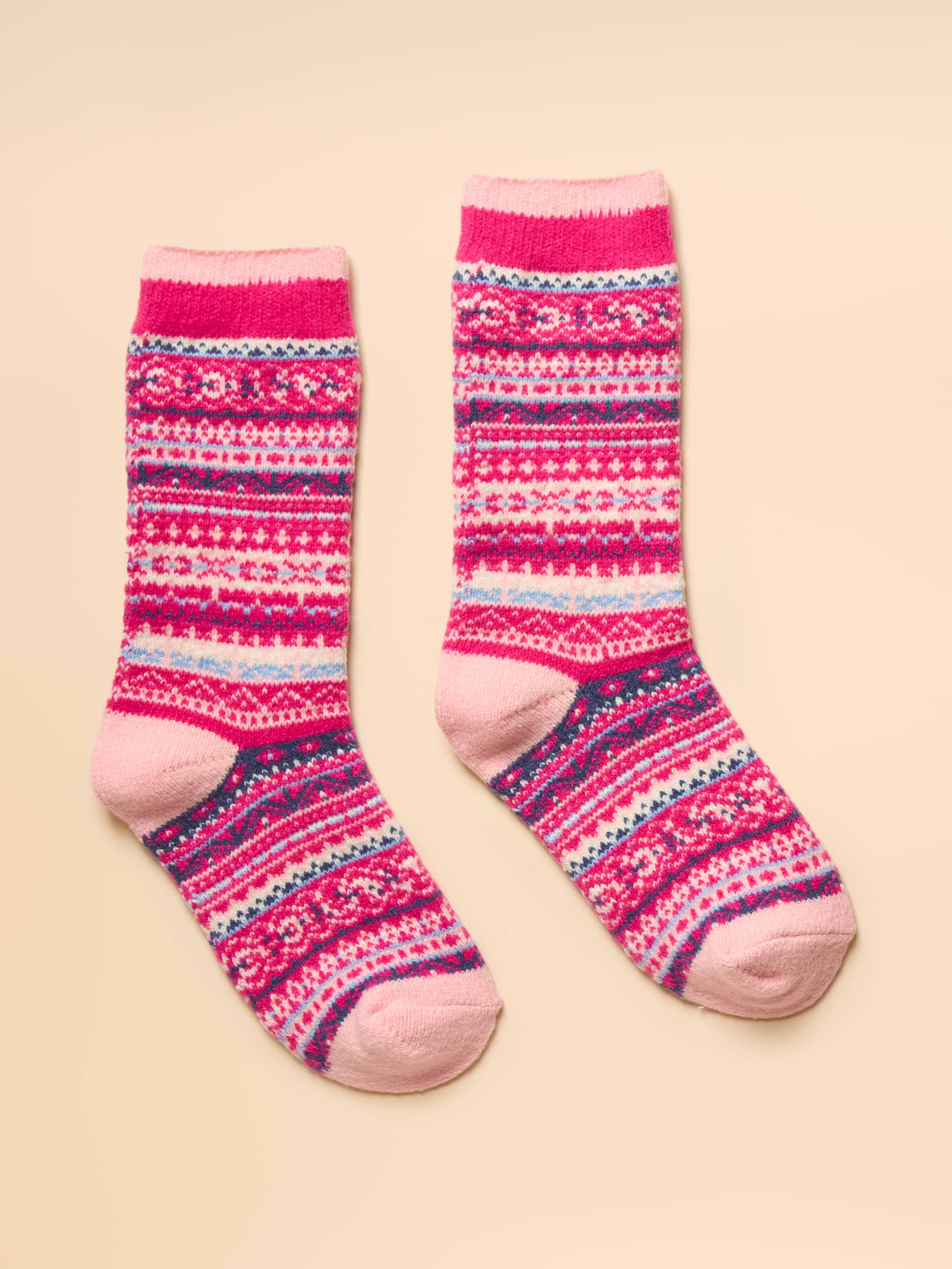 Joules Girl's Junior Wader Socks Pink