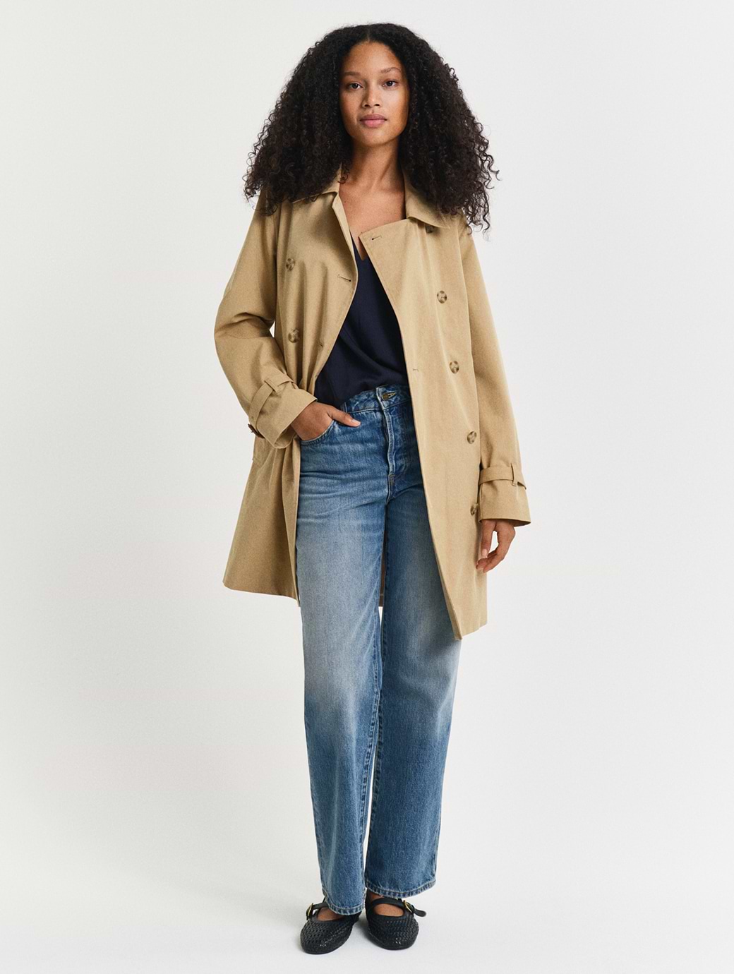 Gant Women's Cotton Trench Coat Oak Beige