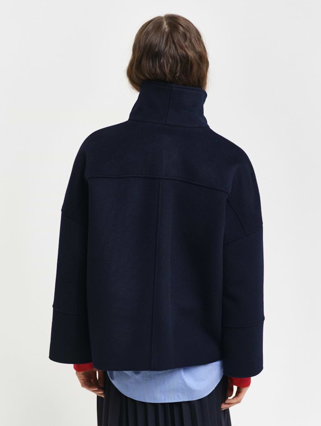 Gant Women s Cropped Wool Jacket Evening Blue