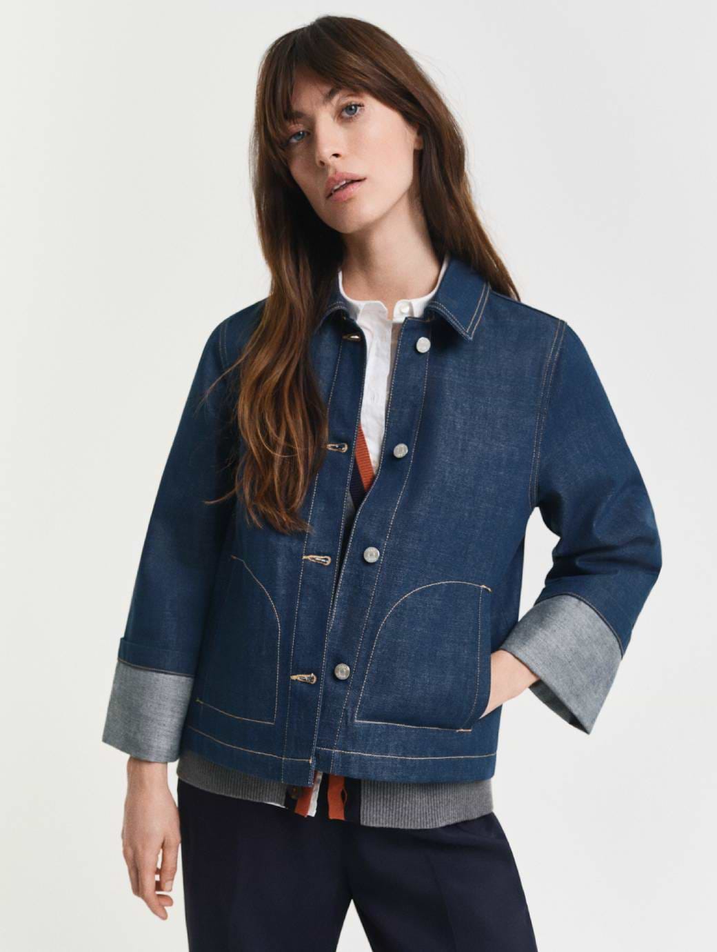 Gant Women's Denim Jacket Mid Blue 