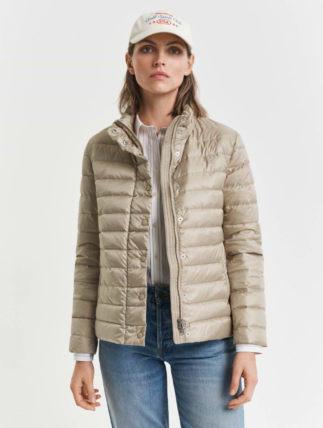 Gant Women's Light Down Jacket Concrete Beige 