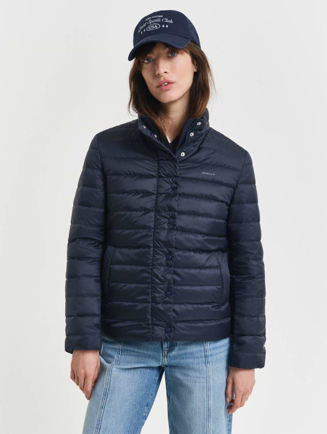 Gant Women's Light Down Jacket Evening Blue