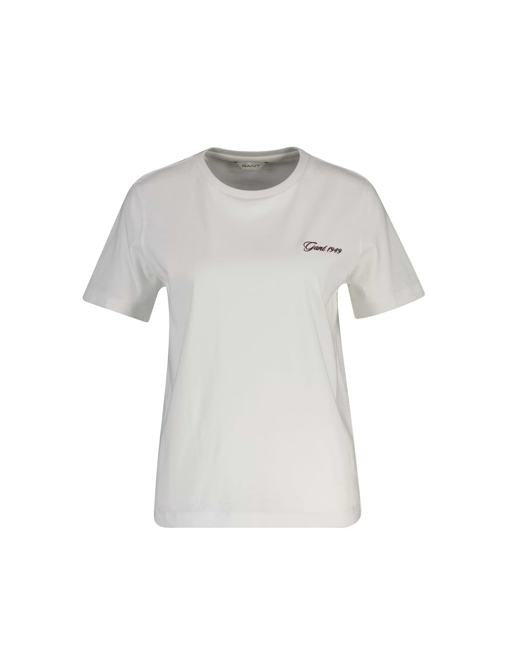 Gant Women's Regular Fit Cotton Script Short Sleeve T-Shirt White