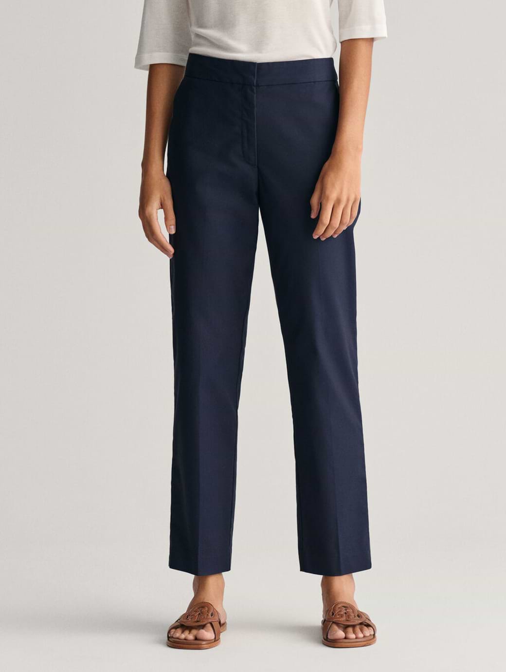 Gant Women's Slim Cigarette Slacks Evening Blue