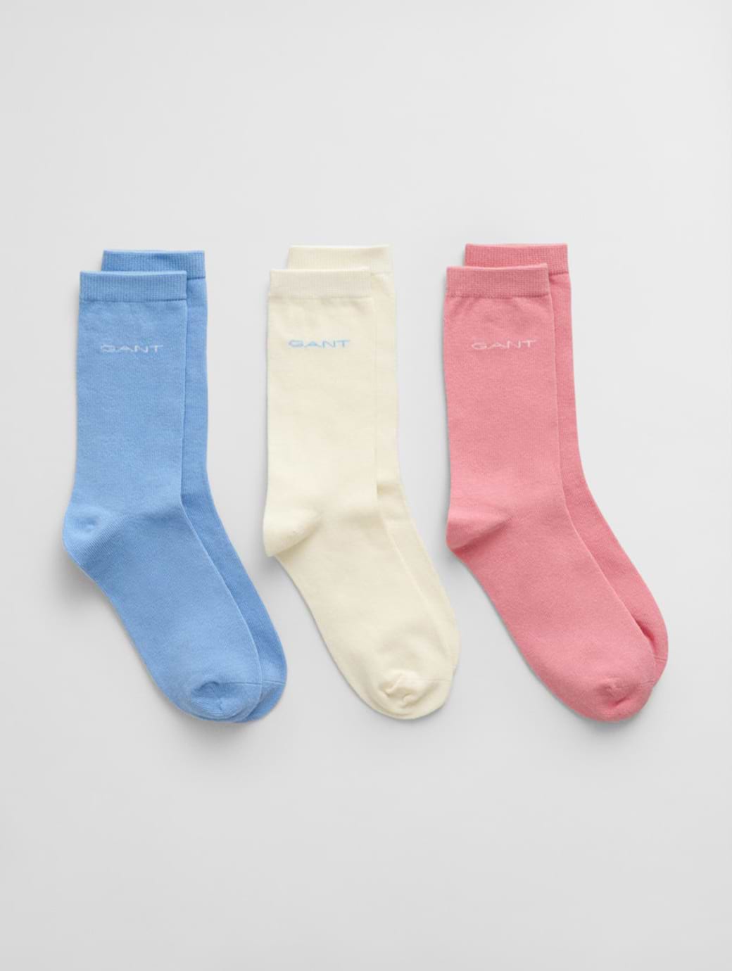Gant Women's Soft Cotton Socks 3-Pack Fresh Blue