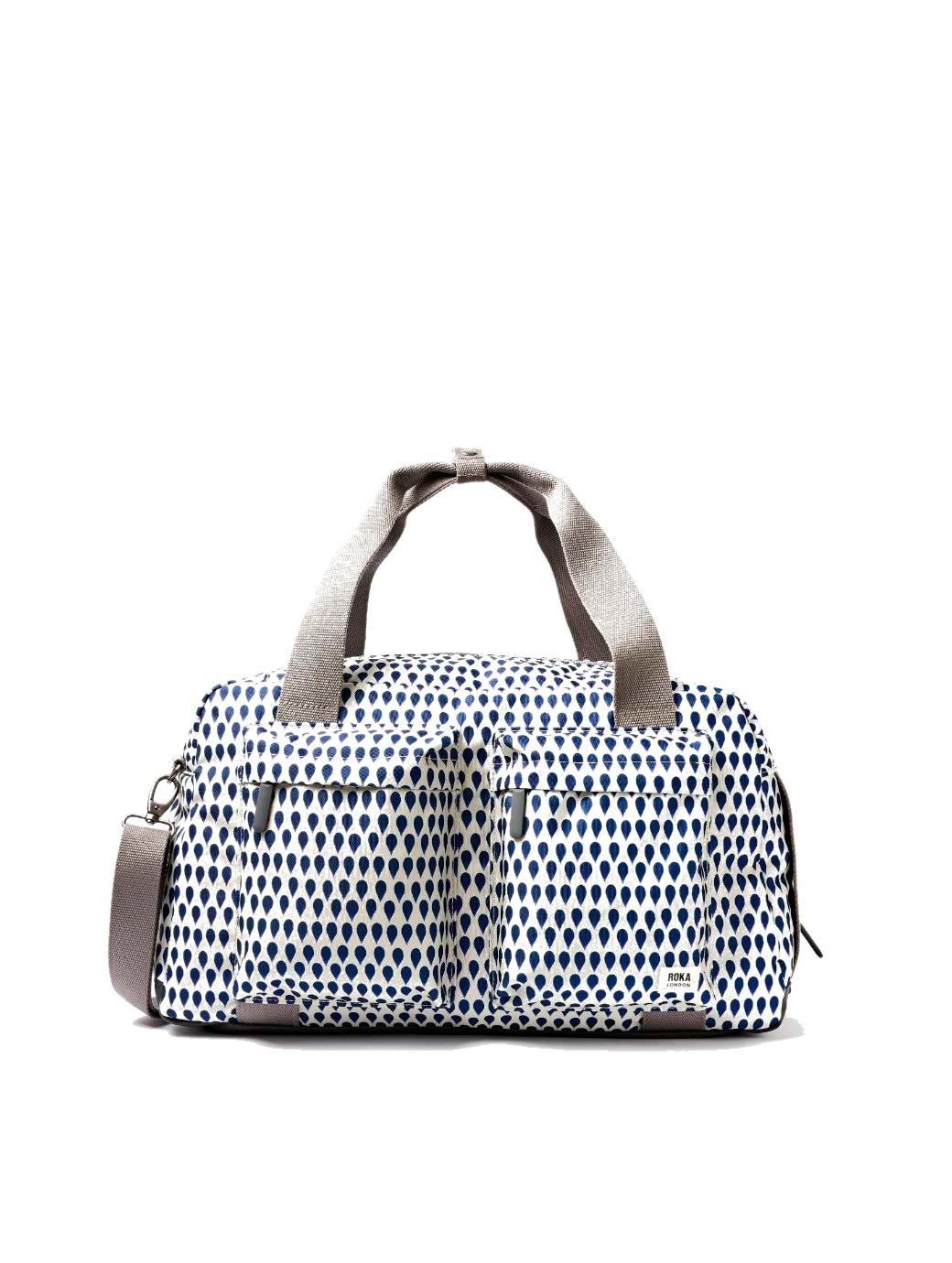 Roka London Gatwick Medium Duffel Bag Denim Rain Indigo